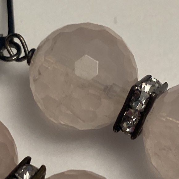 Pale Light Pink Bauble and Rhinestone Earrings - Picture 8 of 15